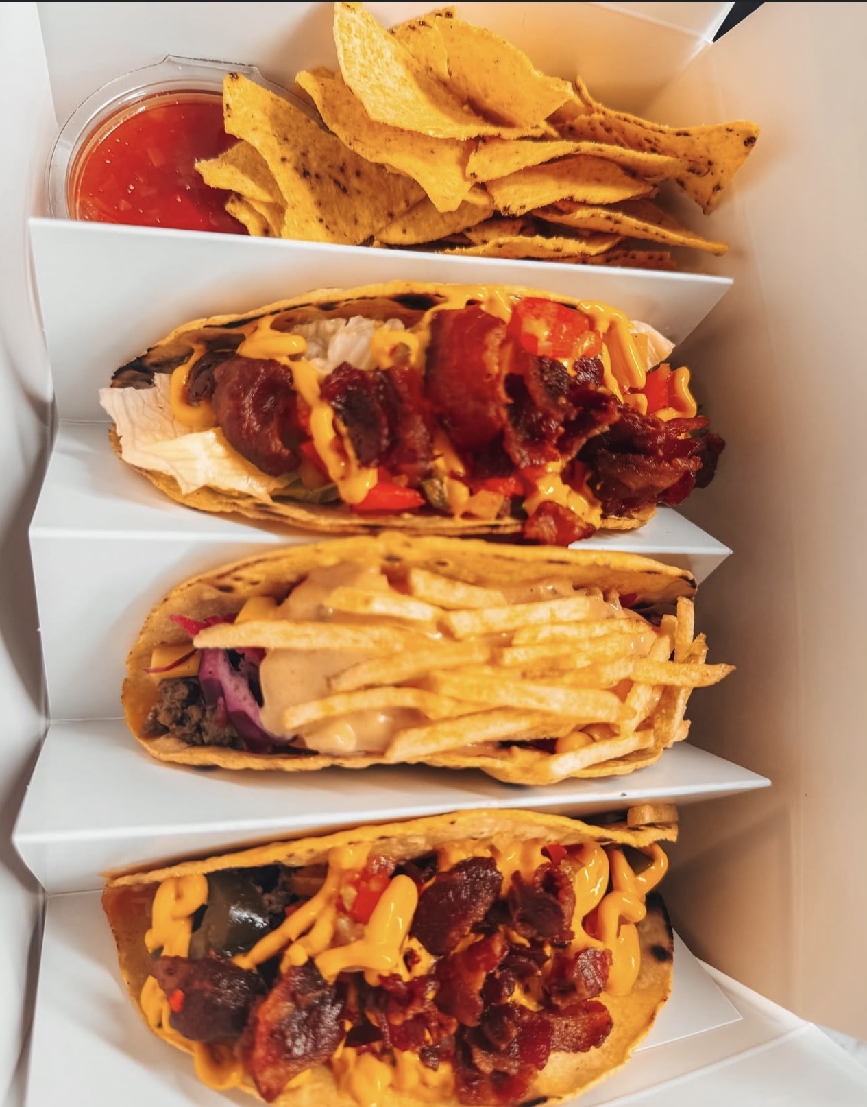 Box 3 Tacos + Nachos + Salsa