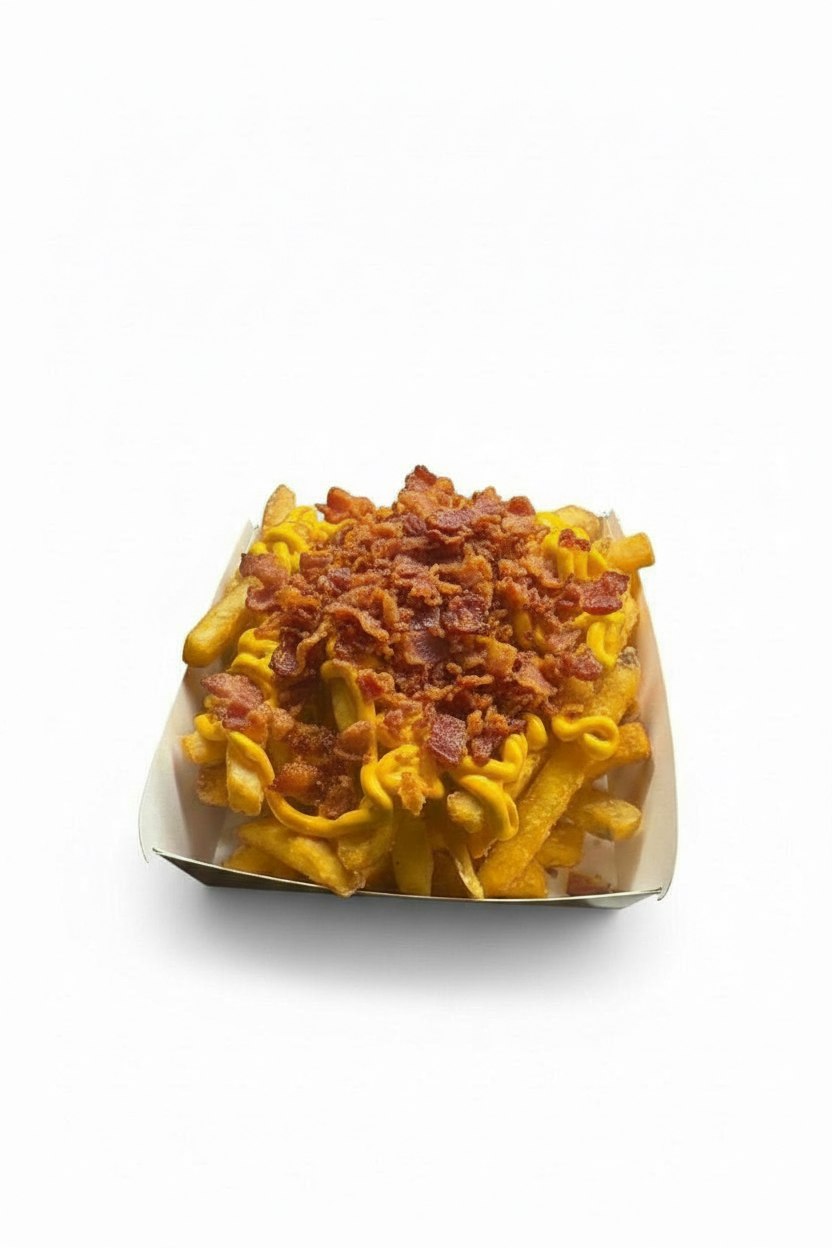 Patatine cheddar e bacon